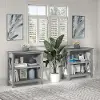 KWS053CG Key West Set of Two Cape Cod Gray Bookcase - Bush Furniture
