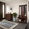 Key West Bing Cherry Hall Tree with Shoe Bench and Armoire Cabinet