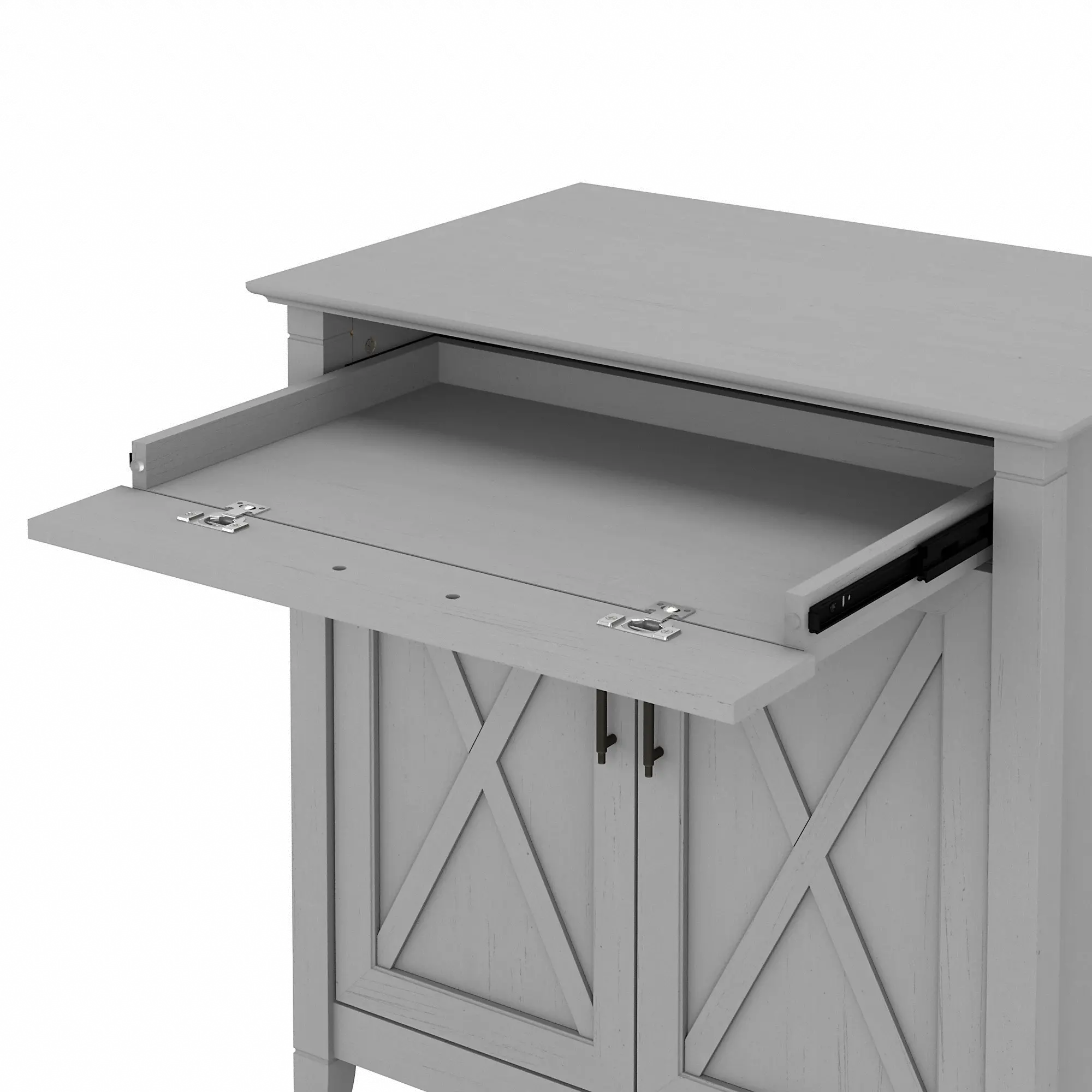 KWS055CG Key West Cape Cod Gray Hall Tree with Shoe Bench and Armoire Cabinet-3