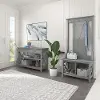 KWS056CG Key West Cape Cod Gray Hall Tree with Shoe Bench and Console Table - Bush Furniture