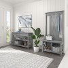 Key West Cape Cod Gray Hall Tree with Shoe Bench and Console Table