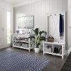 Key West White Oak Hall Tree with Shoe Bench and Console Table