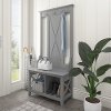 Key West Cape Cod Gray Hall Tree with Shoe Bench