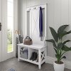 Key West White Oak Hall Tree with Shoe Bench