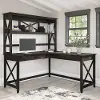KWS048GH Key West Dark Gray Hickory 60 Inch L shaped Desk and Hutch