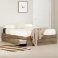 13487 Arlene Weathered Oak Full Storage Bed with 3 Drawers - South Shore