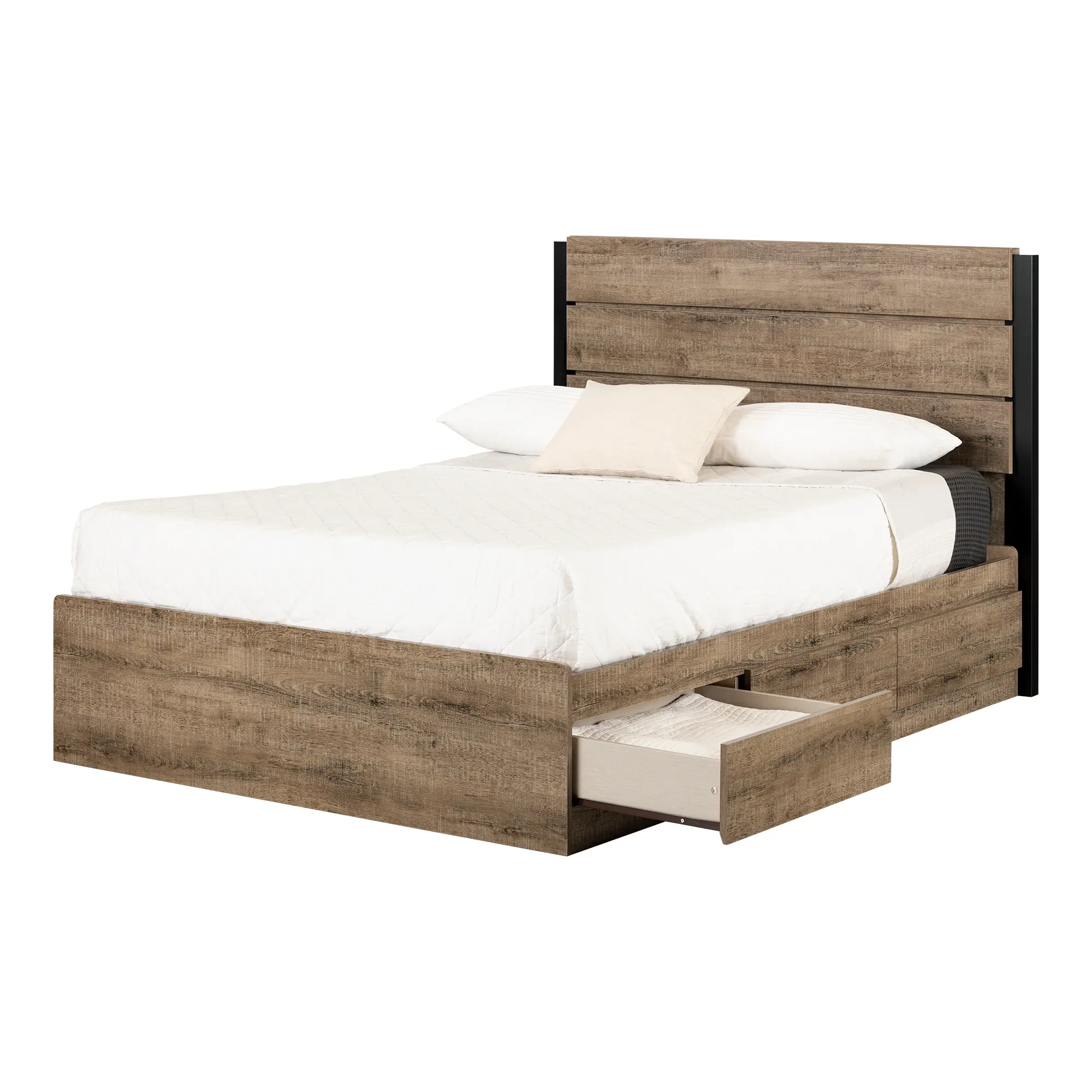 13495 Arlene Weathered Oak Full Bed with Headrest-9