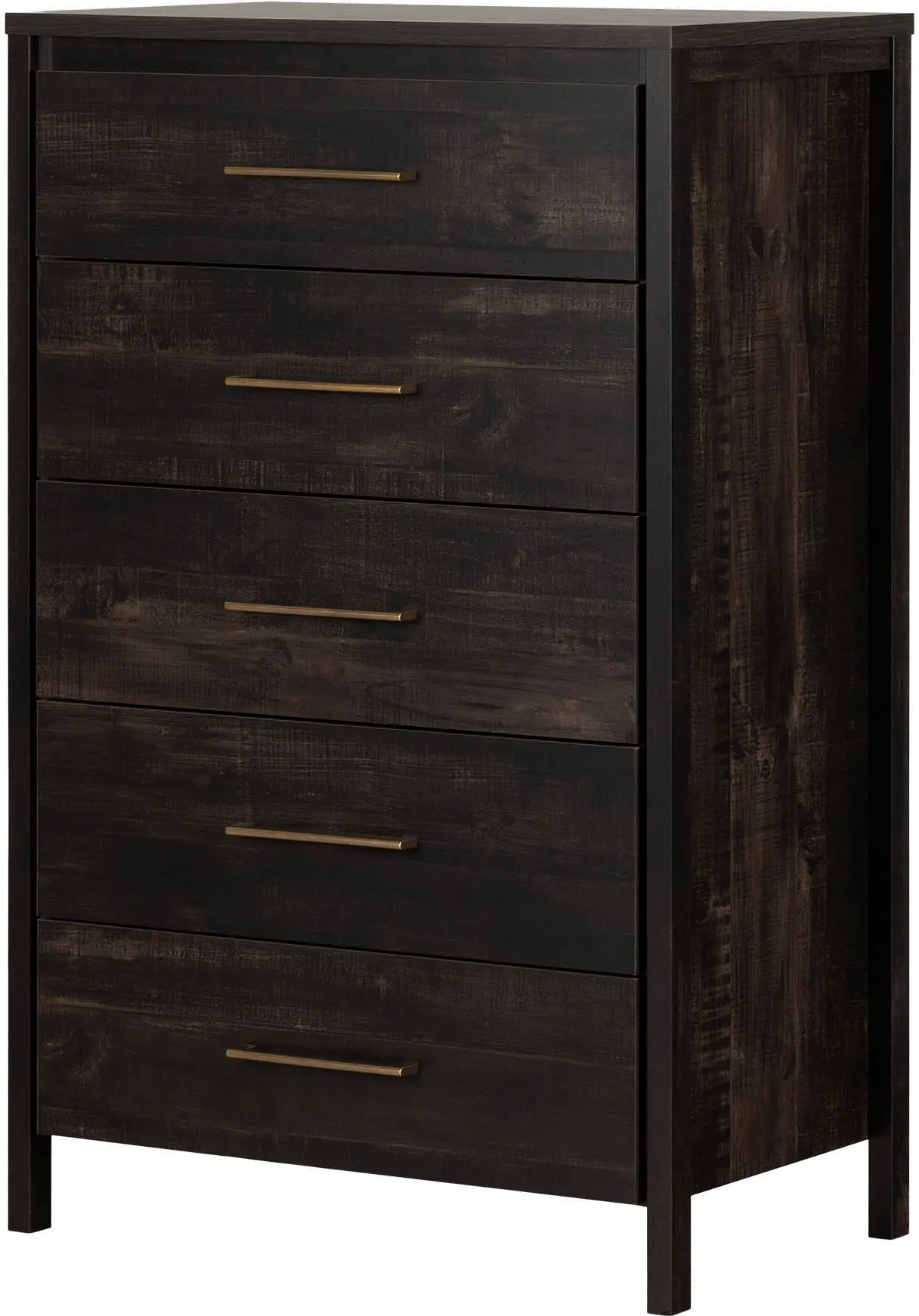 13558 Gravity Rubbed Black 5 Drawer Chest-2