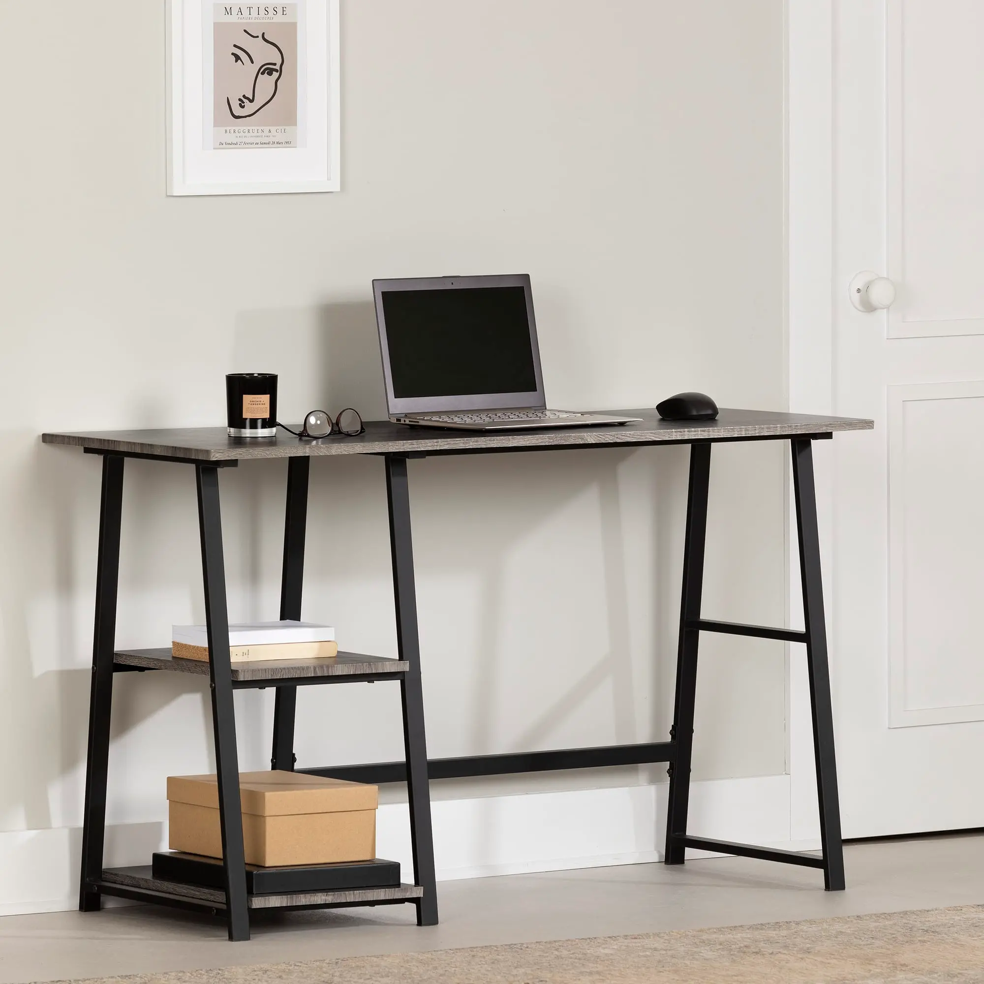 13835 Mezzy Ash Oak Computer Desk-1