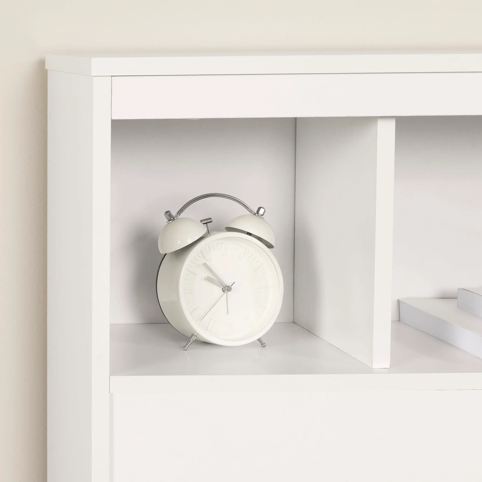 13846 Fusion Full/Queen Pure White Bookcase Headboard-3