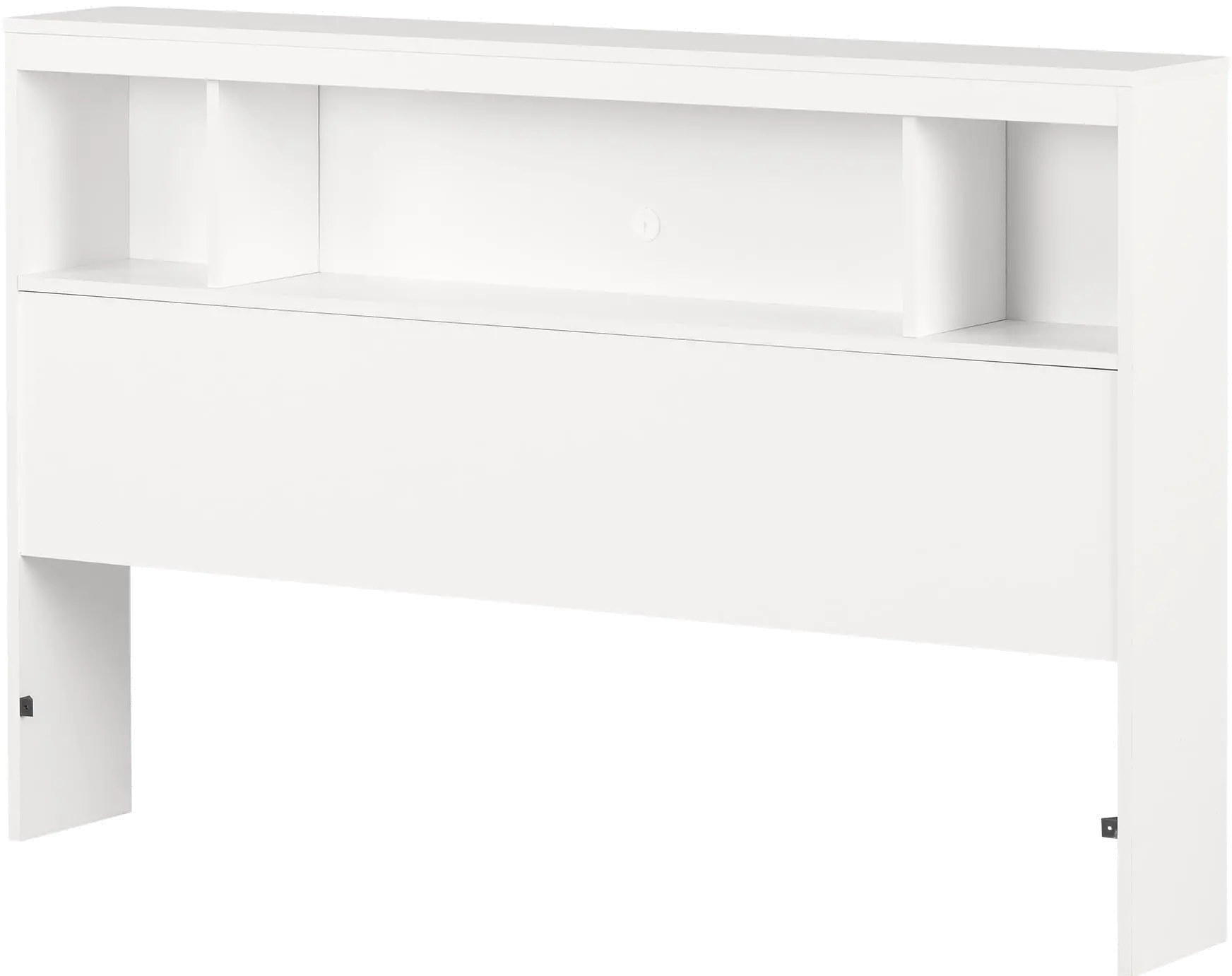 13846 Fusion Full/Queen Pure White Bookcase Headboard-5