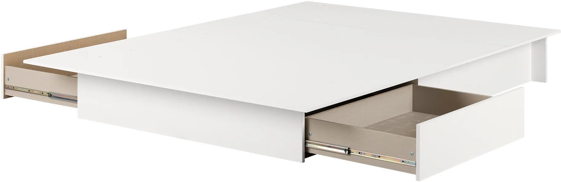 13847 Fusion Full/Queen Pure White Platform Bed-4