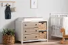 14125 Cotton Candy Oak and White Changing Table - South Shore