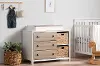 14125 Cotton Candy Oak and White Changing Table