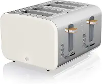Nordic White 4 Slice Toaster