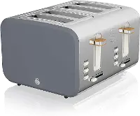 Nordic Gray 4 Slice Toaster