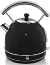 Swan Black Retro Cordless Dome Kettle