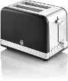 Swan Black Retro 2-Slice Toaster