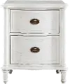 Clearance Modern Eclectic Cotton White Nightstand