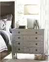 Modern Eclectic Smoke Gray 4 Drawer Chest