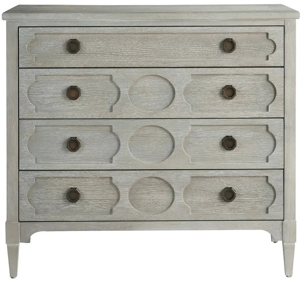 Modern Eclectic Smoke Gray 4 Drawer Chest-3