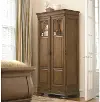 Clearance Modern Eclectic Cognac Brown Tall Cabinet
