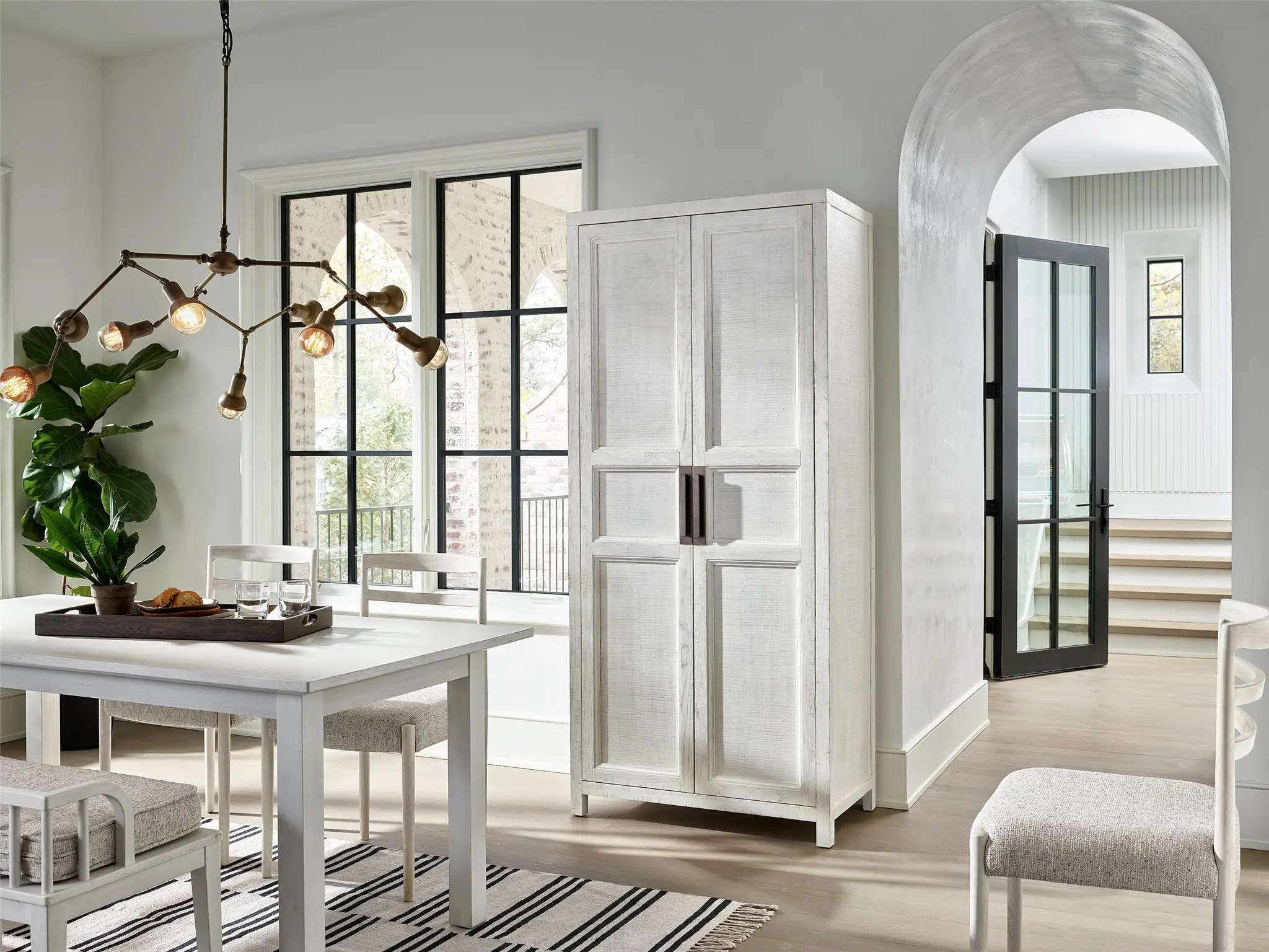 Modern Eclectic Cream Utility Cabinet-3