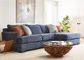 2PC/DAHLIA/INDGO/OP2 Dahlia Indigo Blue 2 Piece Chaise Sectional