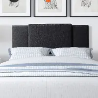 Fairfield Contemporary Full, Queen, King Dark Grey Expandable Headboard