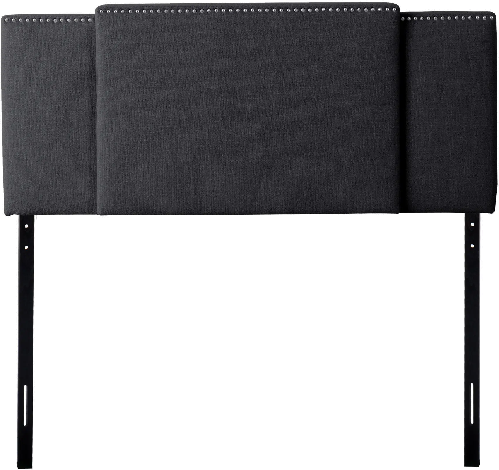 Fairfield Contemporary Full, Queen, King Dark Grey Expandable Headboard-2