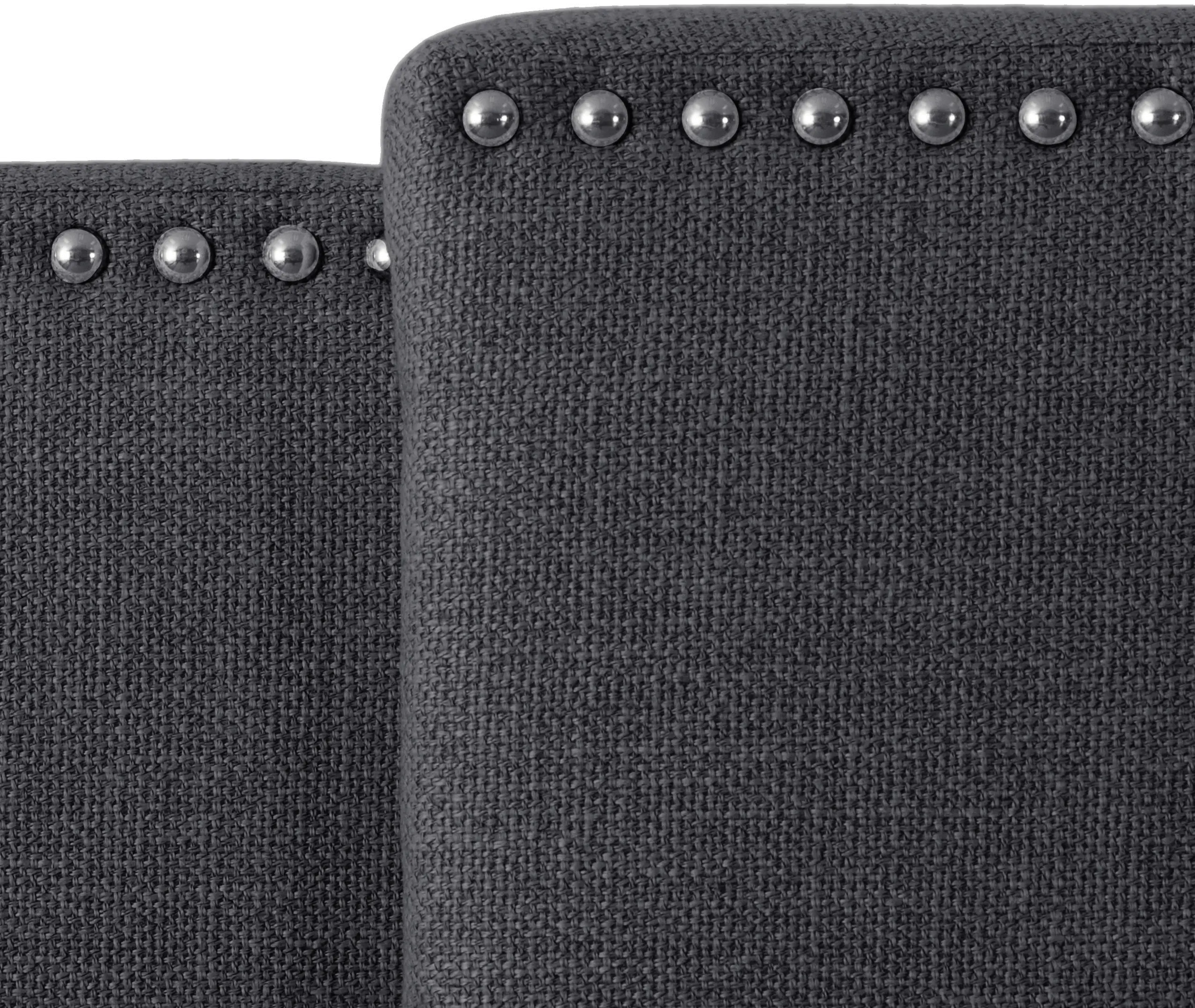 Fairfield Contemporary Full, Queen, King Dark Grey Expandable Headboard-3