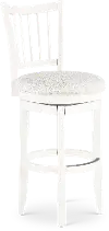 DAME#2230S-COT Modern Eclectic White Swivel Bar Stool