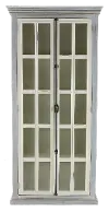 Florence Gray Two Tone Tall Display Cabinet