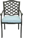 Halston Blue Dining Arm Chair