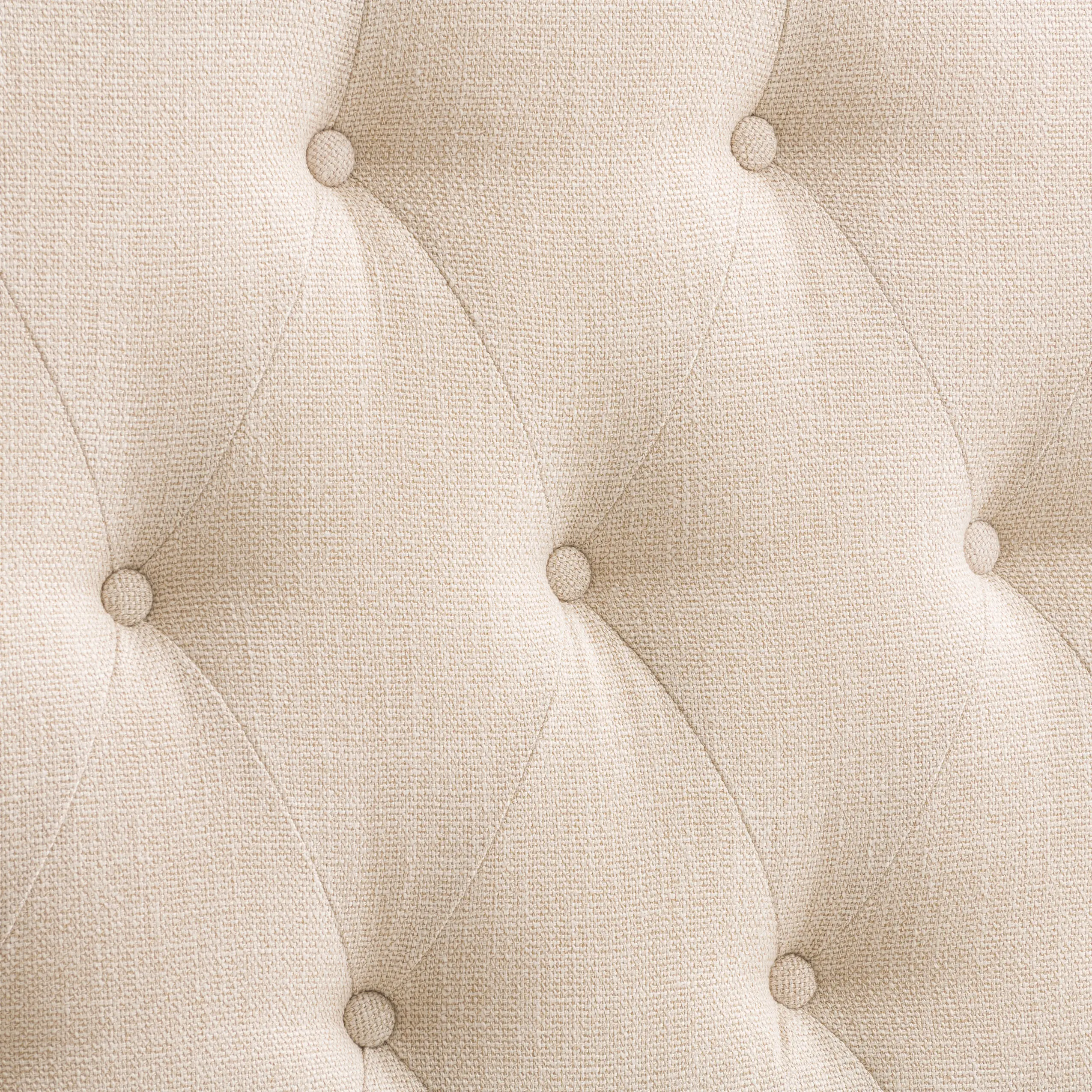 Calera Contemporary Twin Tufted Cream Fabric Headboard-4