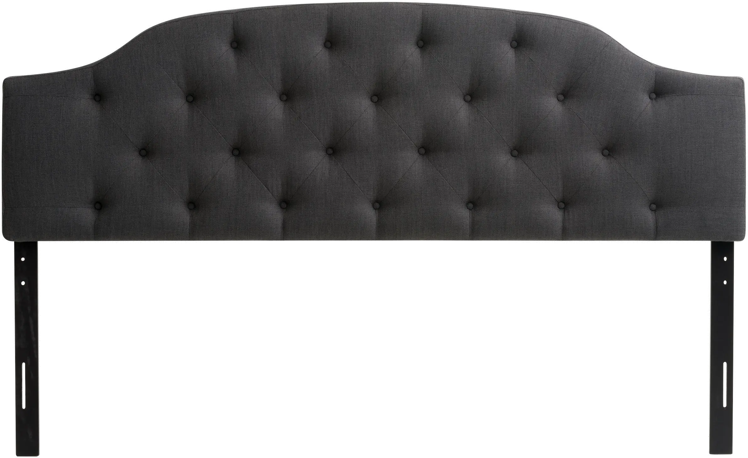 Calera King Tufted Dark Grey Fabric Headboard-2