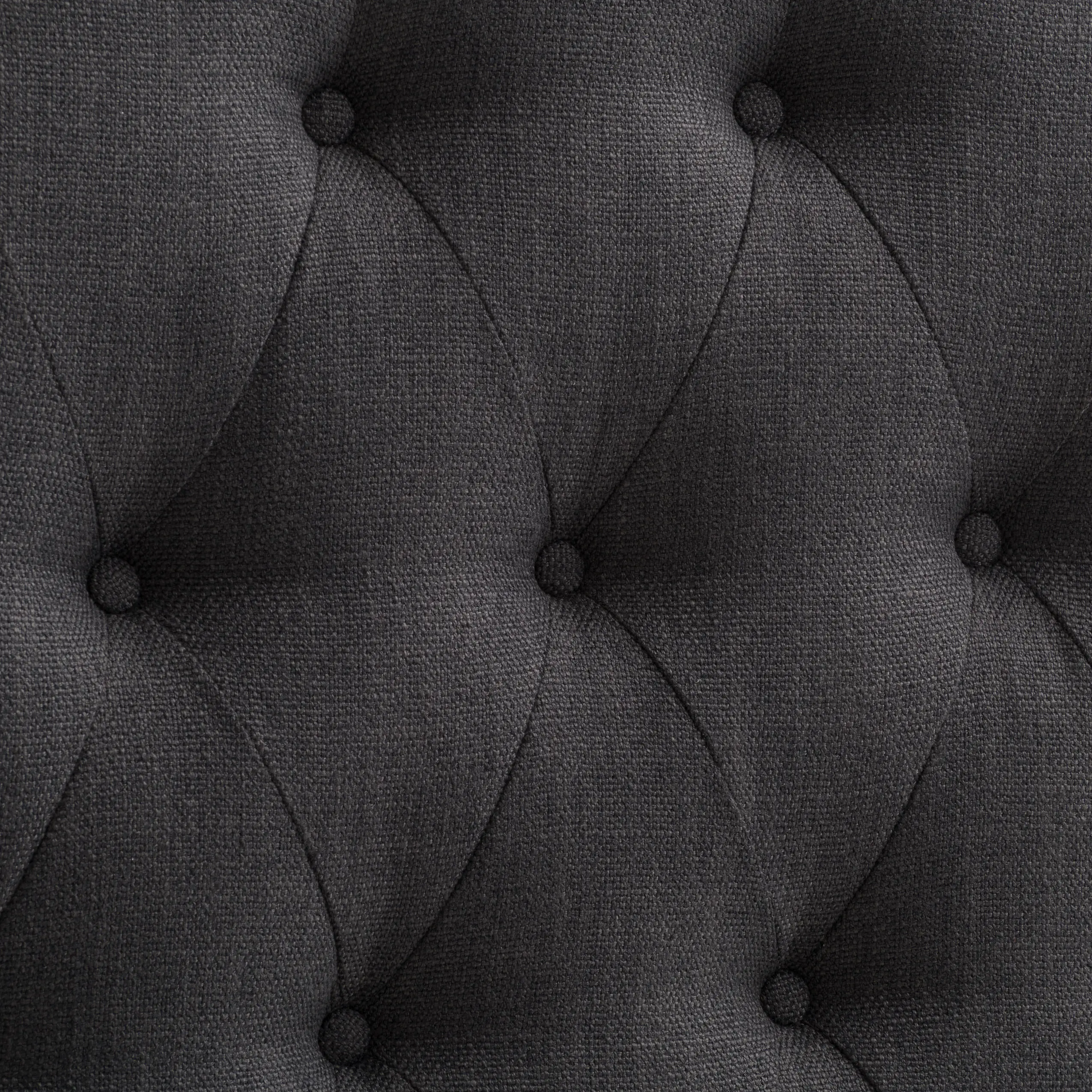 Calera King Tufted Dark Grey Fabric Headboard-4