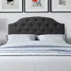 Calera Full Tufted Dark Grey Fabric Headboard