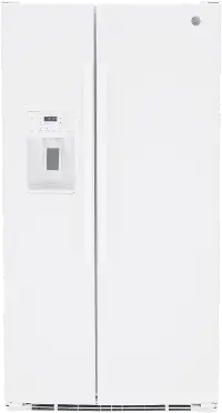 GSS25GGPWW GE 25.1 cu ft Side by Side Refrigerator - White