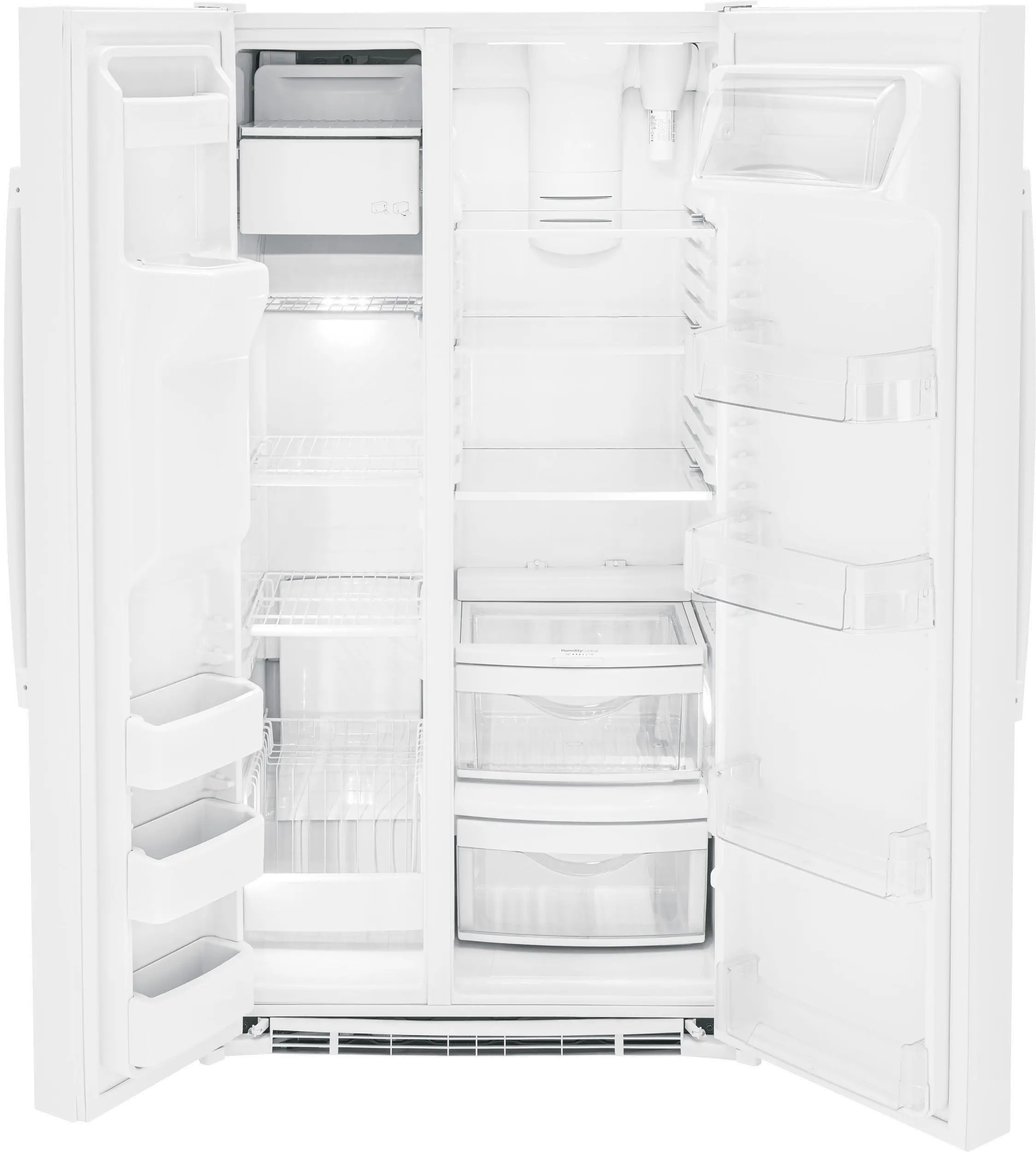 GSS25GGPWW GE 25.1 cu ft Side by Side Refrigerator - White-2