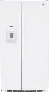 GSS25GGPWW GE 25.1 cu. ft. Side by Side Refrigerator - 36 Inch White