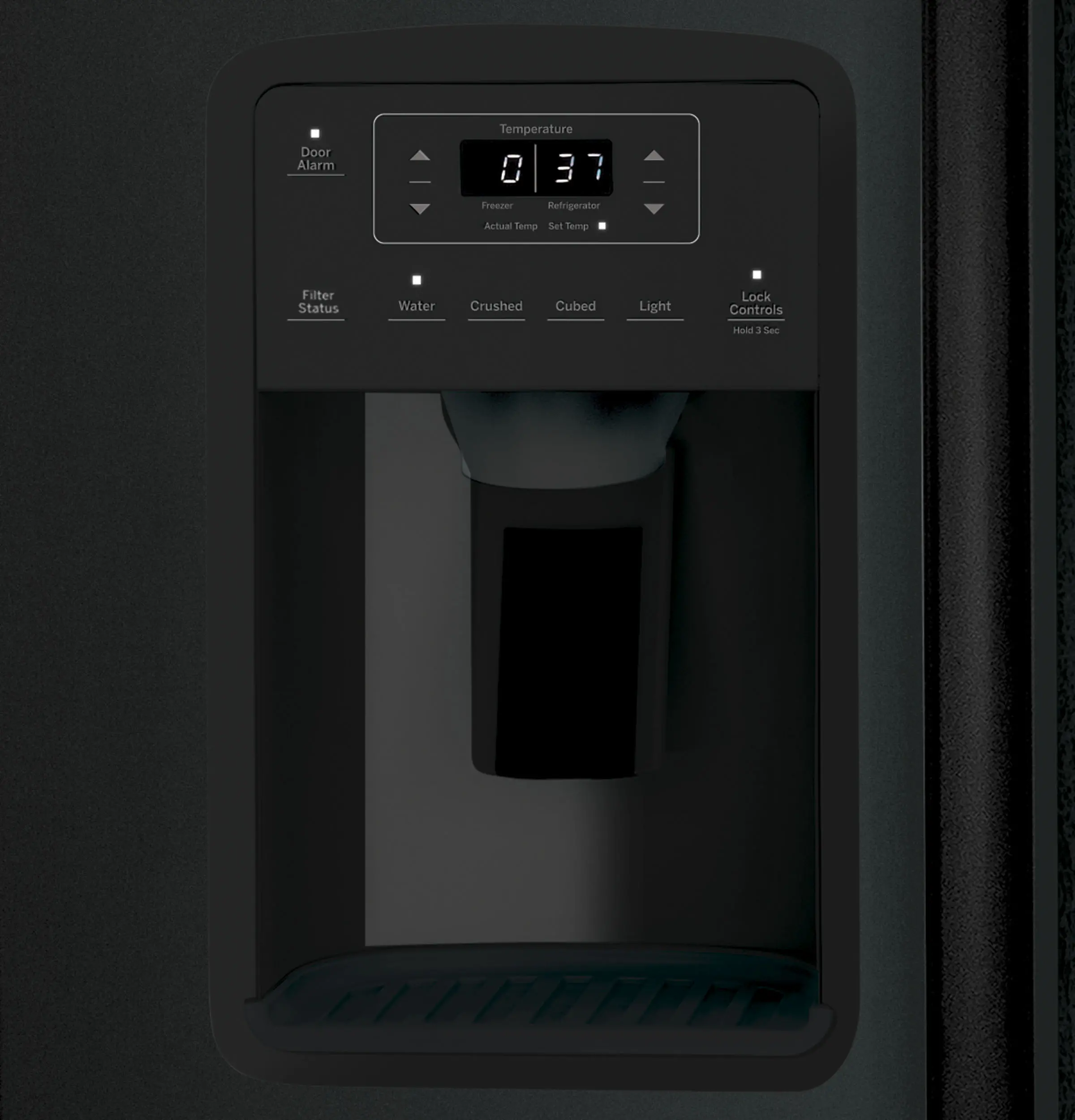 GSS25GGPBB GE 25.1 cu ft Side by Side Refrigerator - Black-5