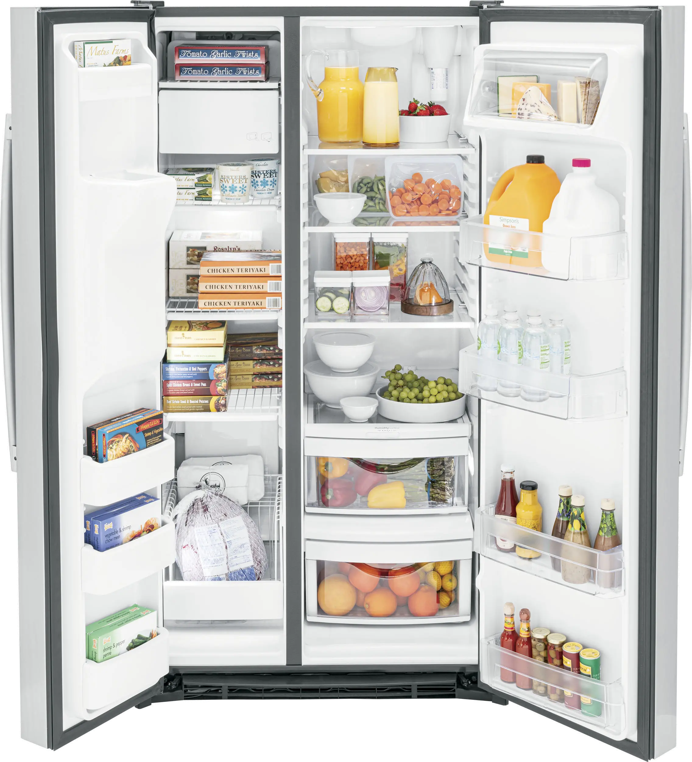 GSS25GYPFS GE 25.1 cu ft Side by Side Refrigerator - Stainless Steel-2