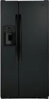 GSS23GGPBB GE 22 cu ft Side by Side Refrigerator - 33 W Black