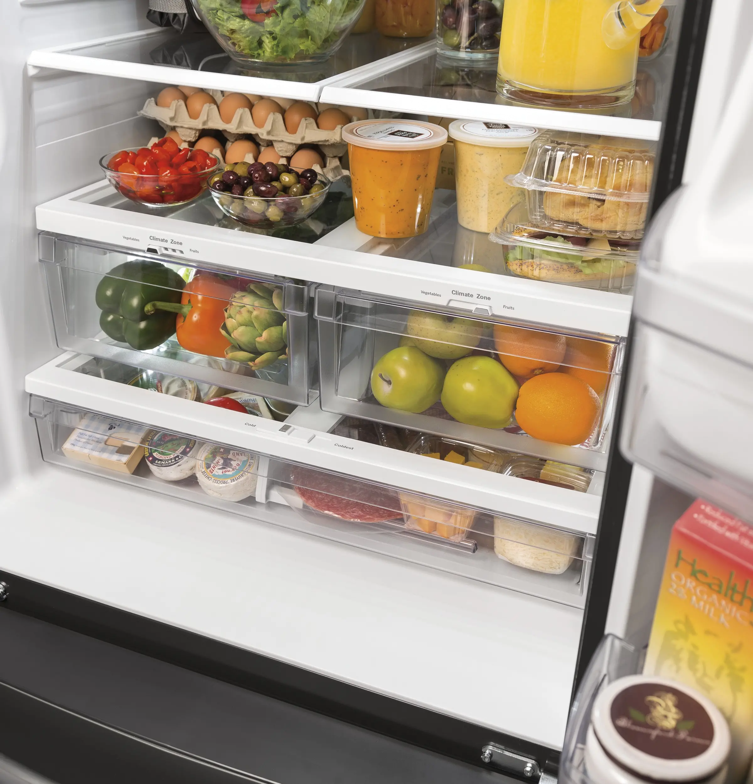 GFE24JYKFS GE 23.6 cu ft French Door Refrigerator - 33 W Stainless Steel-6