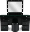 Avery Black 3 Piece Vanity Set