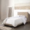 Nova Ridge Contemporary Twin Cream Tufted Upholstered Bed