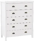 Boston Contemporary White 5-Drawer Dresser
