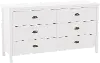 Boston Contemporary White Six Drawer Dresser