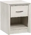 Newport Contemporary White Washed Oak One Drawer Nightstand